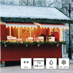 Predlžovací kábel 1,5mm2 na bubne Weatherproof IP44, s tromi zásuvkami, 20 m, modrý