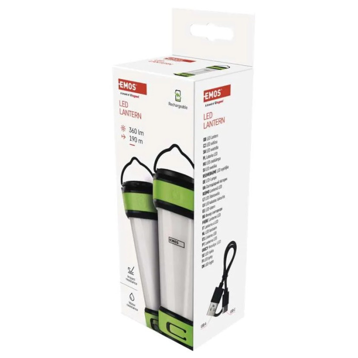 SMD LED+LED nabíjacie kempingové svietidlo 360 lm SMD LED+LED nabíjacie kempingové svietidlo 360 lm