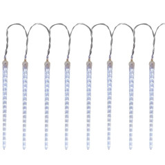 Vianočná reťaz Icicle, 288x LED studená biela, 8 cencúľov