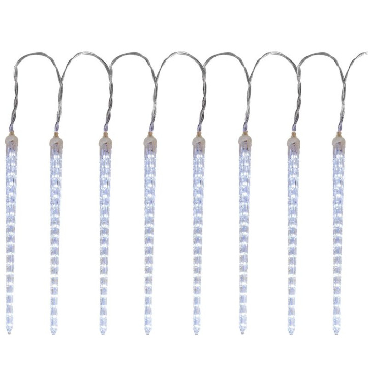 Vianočná reťaz Icicle, 288x LED studená biela, 8 cencúľov