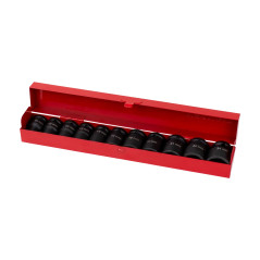Nástrčkové kľúče 1/2", krátke, QSW-70 Impact, 11-dielna sada