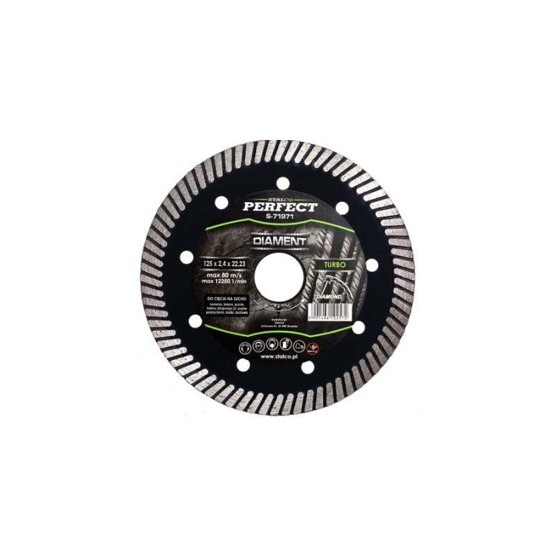STALCO Diamantový rezný kotúč 180 mm TURBO