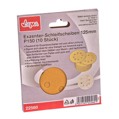Brúsny papier pre excentrickú brúsku 125 mm P150, 10 ks