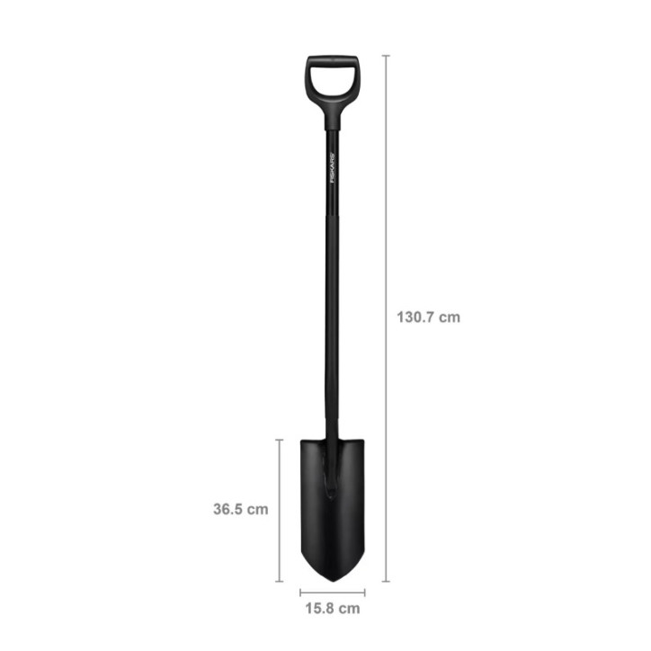 Drenážny rýľ Ergonomic Pro čierny