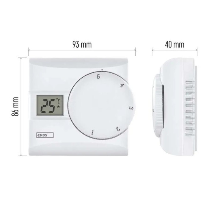 Izbový manuálny termostat drôtový P5603R