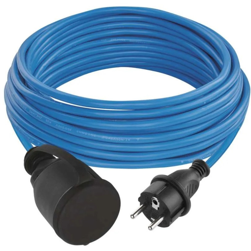 Špeciálny predlžovací kábel 1,5mm2 Weatherproof IP44, 10 m, modrý