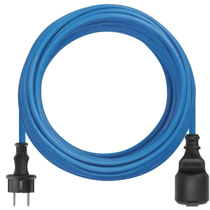 Špeciálny predlžovací kábel 1,5mm2 Weatherproof IP44, 10 m, modrý