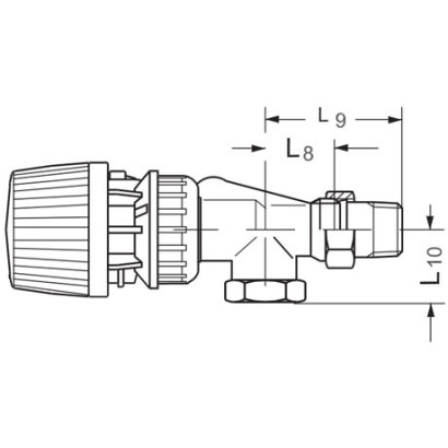 Termostatický radiátorový ventil RA-N 1/2", rohový