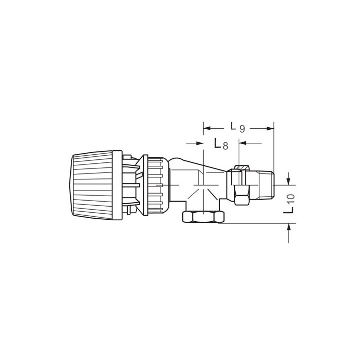 Termostatický radiátorový ventil RA-N 1/2", rohový