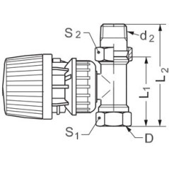 Termostatický radiátorový ventil RA-N 1/2", priamy