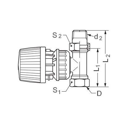 Termostatický radiátorový ventil RA-N 1/2", priamy