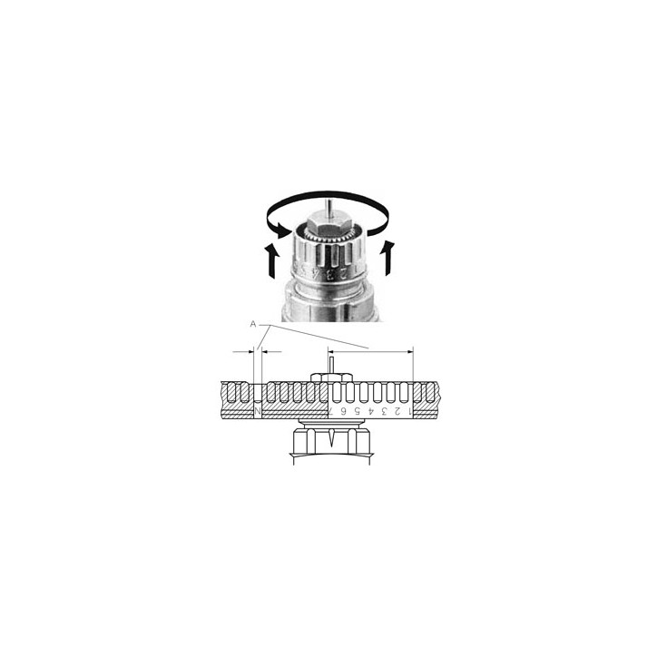 Termostatický radiátorový ventil RA-N 1/2", priamy