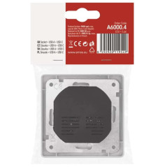 Zásuvka s USB A a USB C, biela