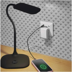 Zásuvka s USB A a USB C, biela