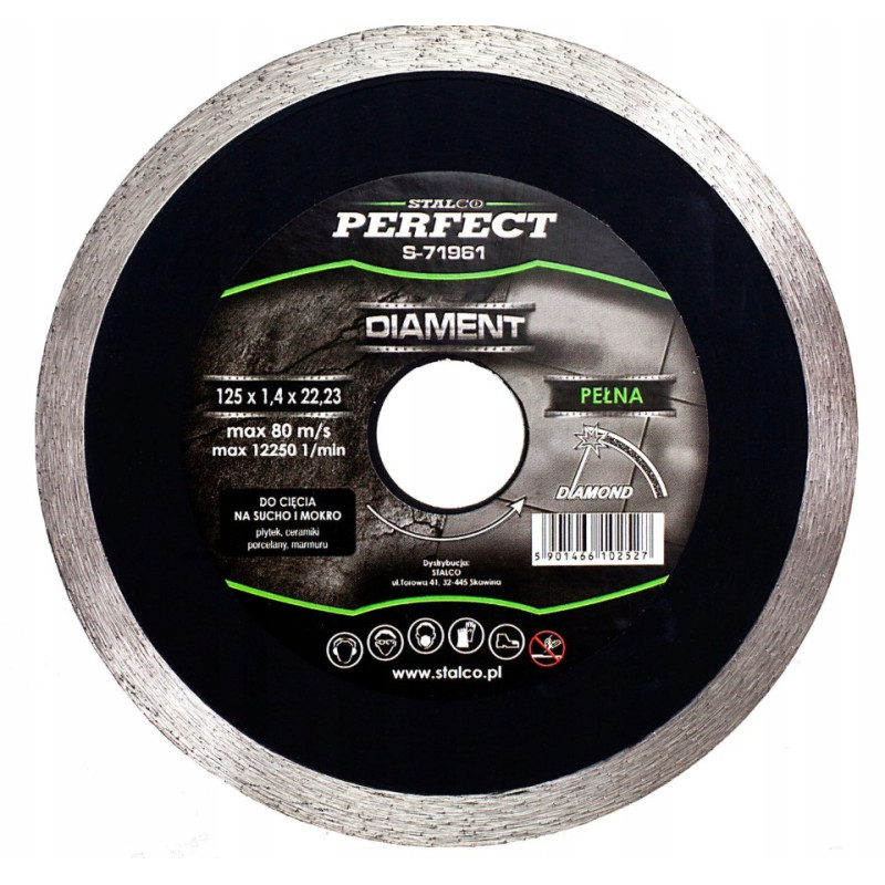 STALCO Diamantový rezný kotúč 180 mm plný
