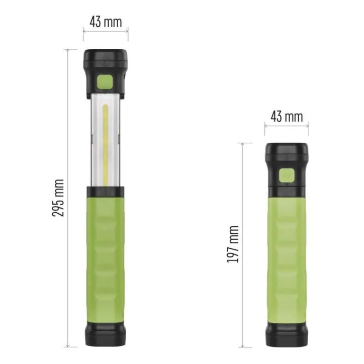 Vysúvacie pracovné LED svietidlo 450 lm, 2000 mAh