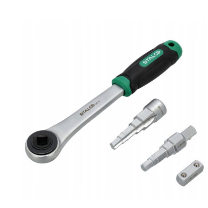 Račňa na ploché kľúče na skrutkové spoje, adaptér 1/2", 4 kusy