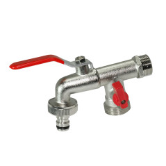Záhradný ventil guľový 1/2" s dvojitým vývodom 3/4"