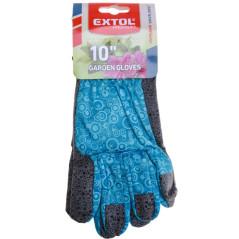 Záhradné rukavice zo syntetickej kože/Lurexu, veľkosť 10