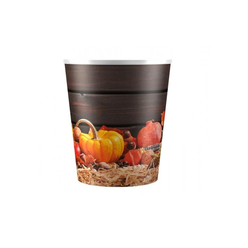 Plastový obal na kvetináč 14x16 cm s potlačou AUTUMN TEKVICA jeseň
