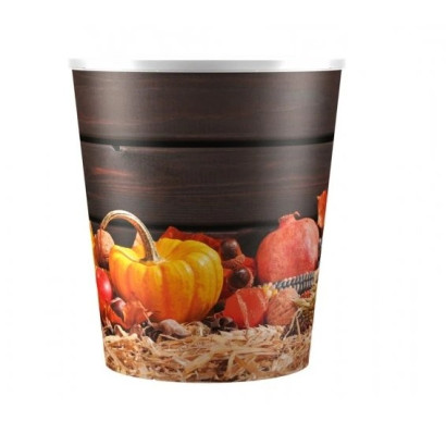 Plastový obal na kvetináč 14x16 cm s potlačou AUTUMN TEKVICA jeseň