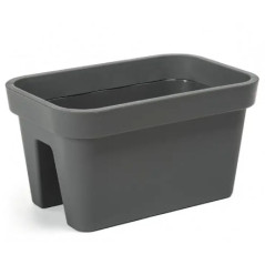 Balkónový kvetináč na zábradlie 45x29x24,5 cm Lobelia, antracit