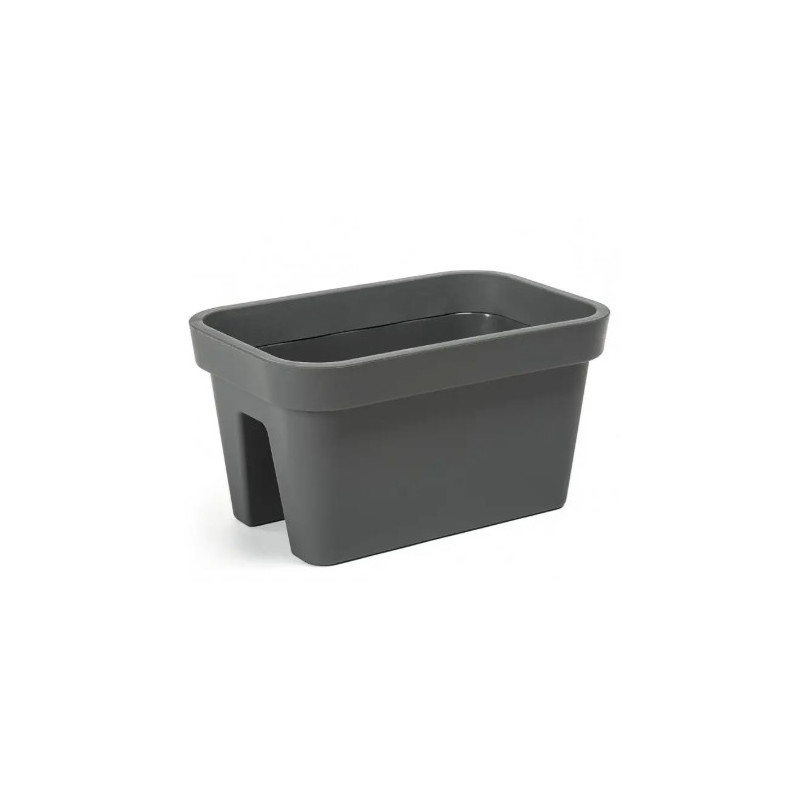 Balkónový kvetináč na zábradlie 45x29x24,5 cm Lobelia, antracit
