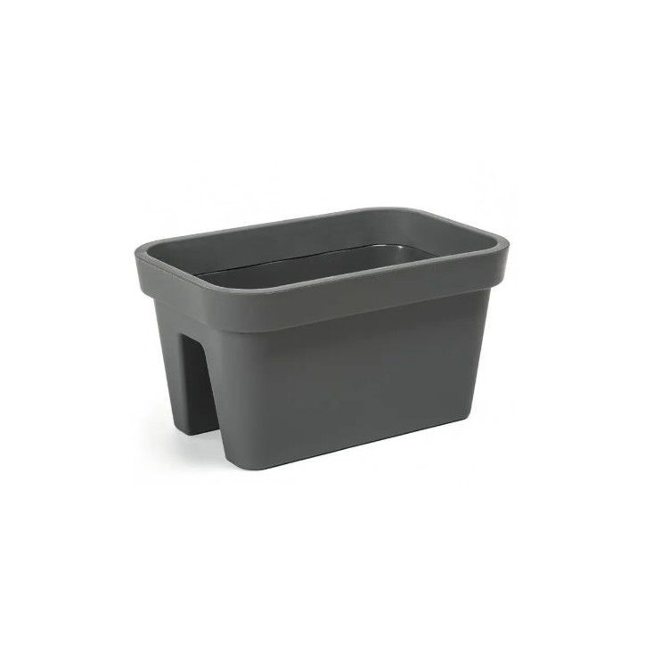 Balkónový kvetináč na zábradlie 45x29x24,5 cm Lobelia, antracit