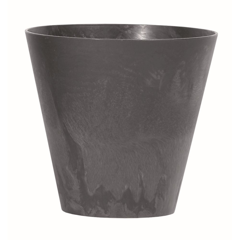 Plastový kvetináč okrúhly 30 cm Tubus Beton effect, antracit