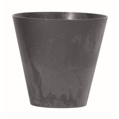 Plastový kvetináč okrúhly 40 cm Tubus Beton effect, antracit