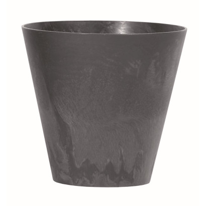 Plastový kvetináč okrúhly 40 cm Tubus Beton effect, antracit
