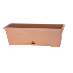 Balkónový hrantík s podložkou 40x18x15 cm Versilia, terakota