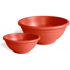 Plastový kvetináč v tvare misky 25x12 cm, terakota