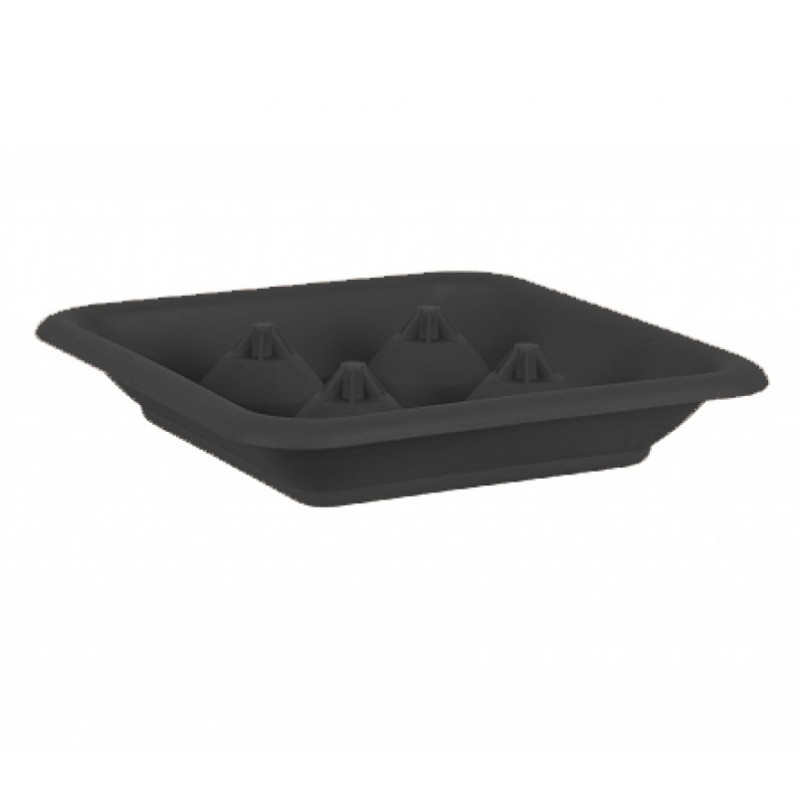 Miska pod hranatý kvetináč 37 cm Quadro, antracit