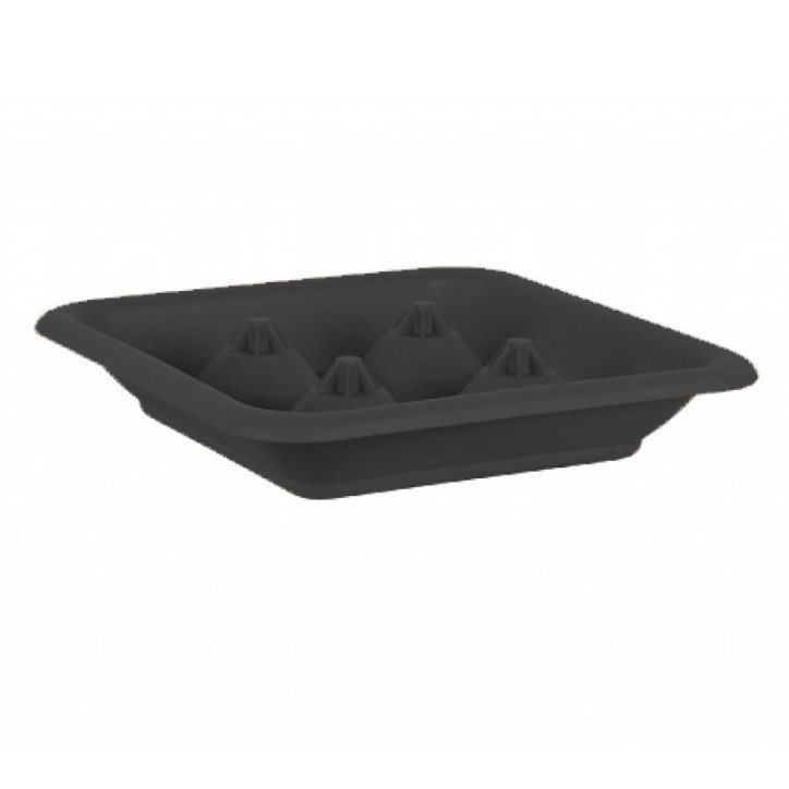 Miska pod hranatý kvetináč 37 cm Quadro, antracit