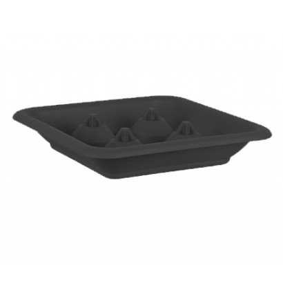 Miska pod hranatý kvetináč 45 cm Quadro, antracit