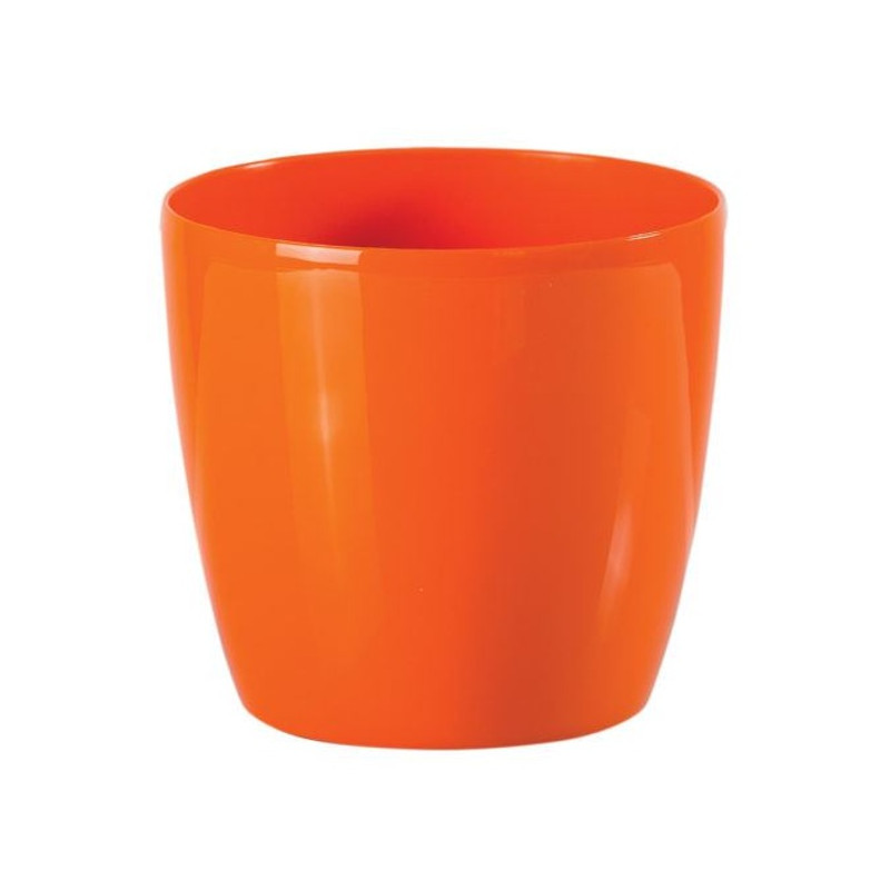 Obal na kvetináč okrúhly 17 cm Stars, oranžový