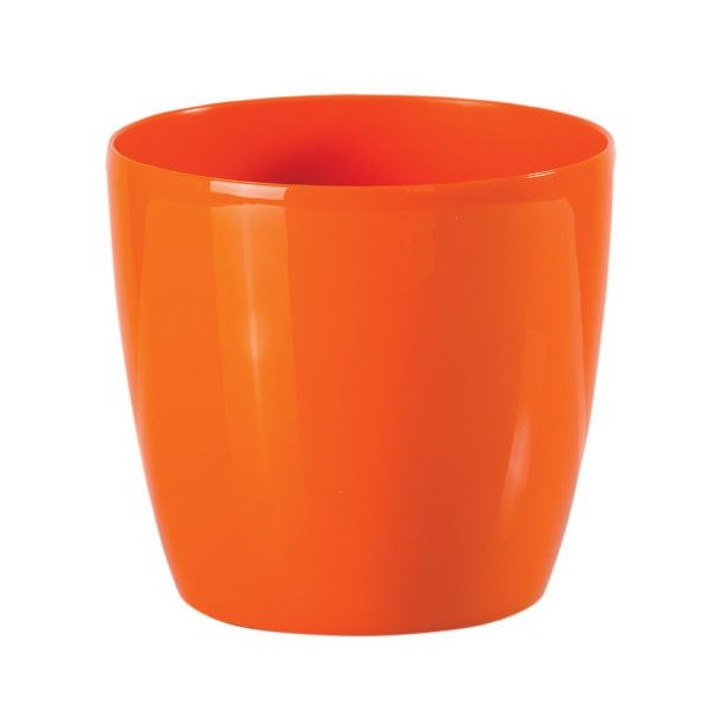 Obal na kvetináč okrúhly 17 cm Stars, oranžový