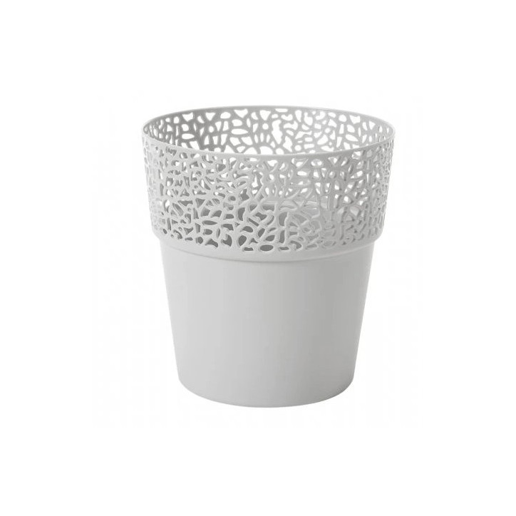 Plastový obal na kvetináč 15x16 cm ROSA, sivý