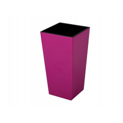 Plastový kvetináč s vnútornou vložkou 25x25x46 cm Finezia, fuksia
