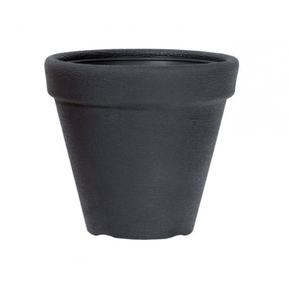 Plastový kvetináč okrúhly 30 cm Classic, antracit
