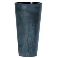 Kvetináč s vložkou 40x76 cm Tubus Slim Beton Effect, antracit