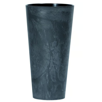 Kvetináč s vložkou 40x76 cm Tubus Slim Beton Effect, antracit