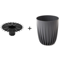 Kvetináč 14,5 cm MIRA eco recycled, antracit
