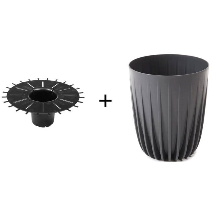 Kvetináč 14,5 cm MIRA eco recycled, antracit