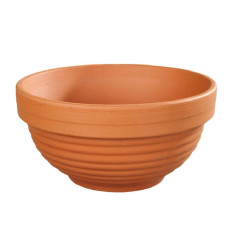 Keramický kvetináč v tvare misky 16x7 cm Flower Natur, terakota