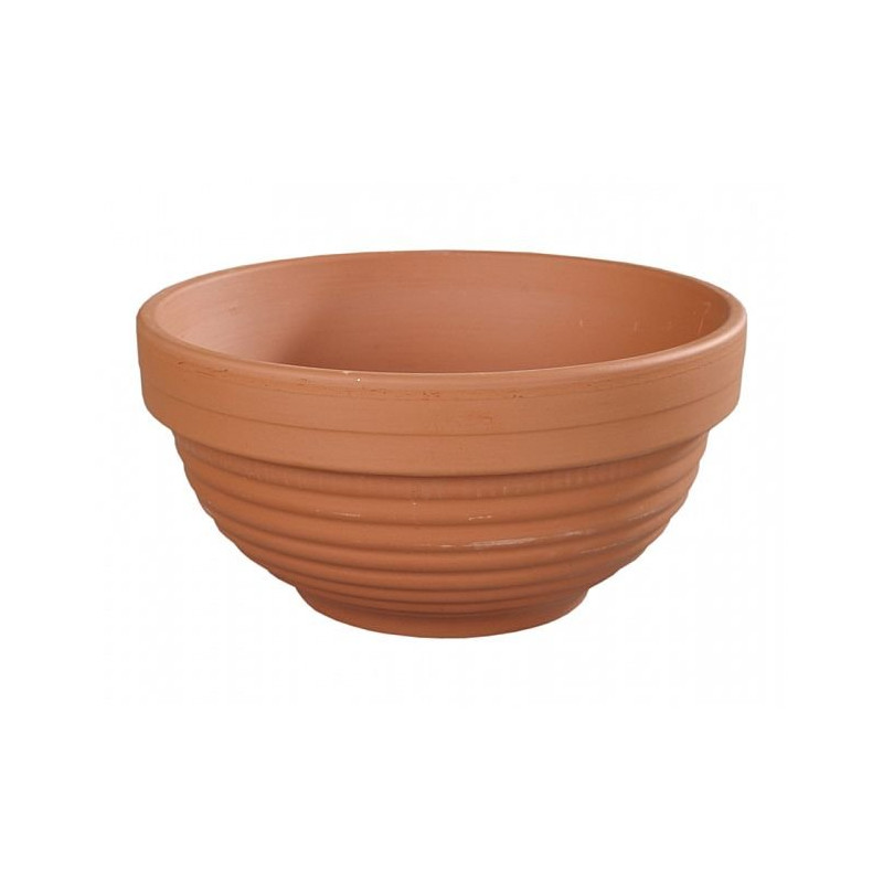 Keramický kvetináč v tvare misky 19x9 cm Flower Natur, terakota
