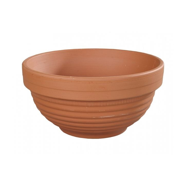 Keramický kvetináč v tvare misky 19x9 cm Flower Natur, terakota