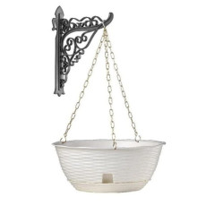 Závesný kvetináč 30 cm Paglia, biely