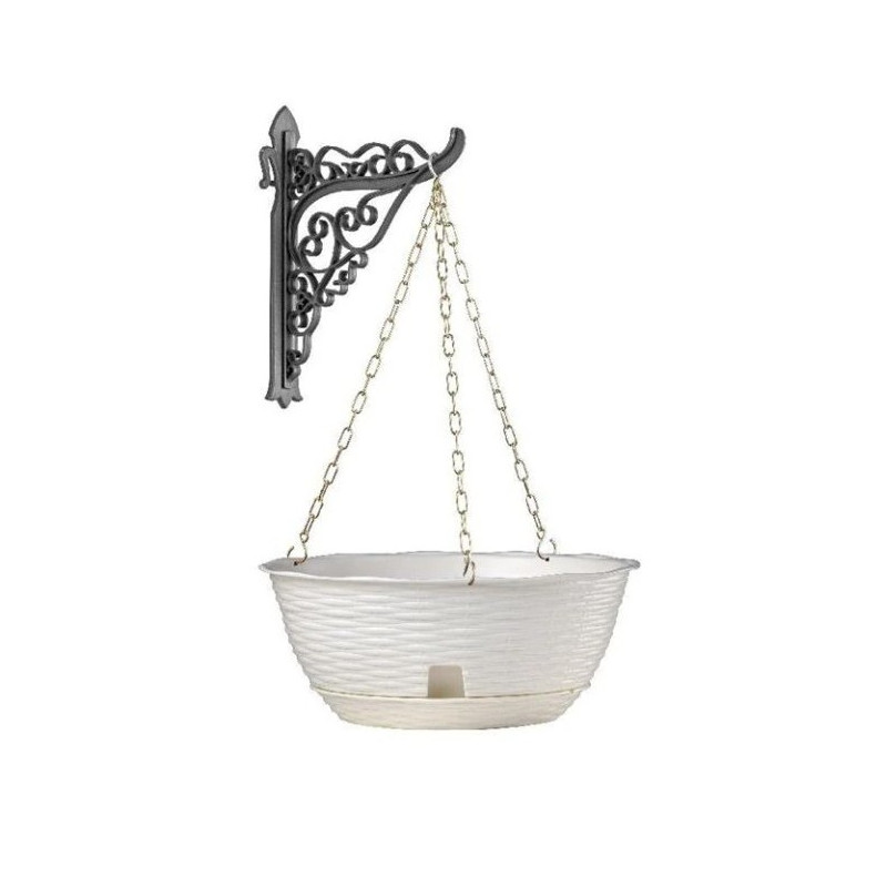 Závesný kvetináč 30 cm Paglia, biely